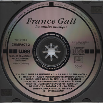 France Gall-Les Années Musique (31 Succès Double Compact)