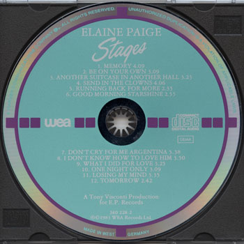 Elaine Paige-Stages