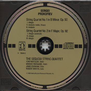 The Sequoia String Quartet-Prokofiev, Sergei: String Quartets