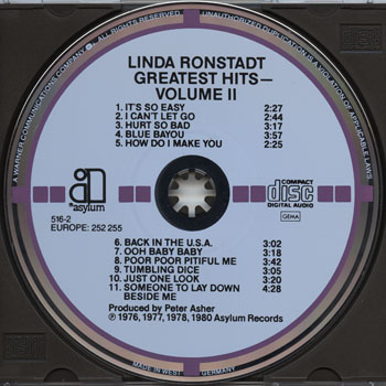 Linda Ronstadt-Greatest Hits Volume II