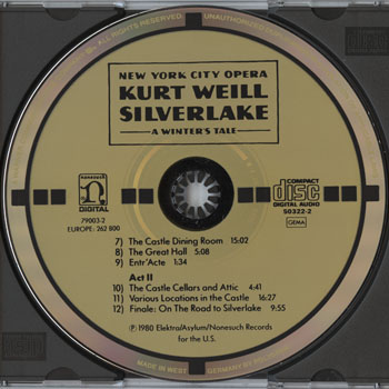 New York City Opera-Weill, Kurt: Silverlake